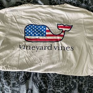 **2/$35**  Vineyard Vines light blue patriotic shirt